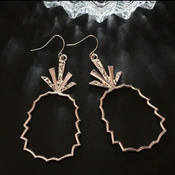 🍍Rose Gold Plated Lightweight Hook Drop boho Beachy Earrings - Picture 11 of 13